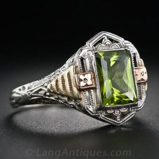 Art Deco Peridot Ring