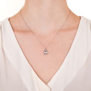 Art Deco Petite Diamond Pendant