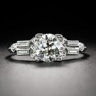 1.41 Carat Diamond Art Deco Engagement Ring - 2