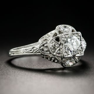 Art Deco Platinum .45 Carat Diamond Engagement Ring