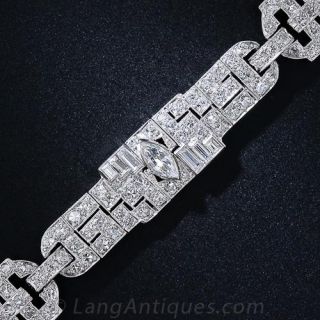 Art Deco Platinum and Diamond Bracelet
