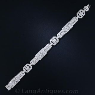 Art Deco Platinum and Diamond Bracelet