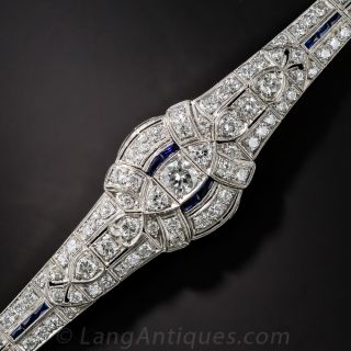 Art Deco Platinum and Diamond Bracelet - 1