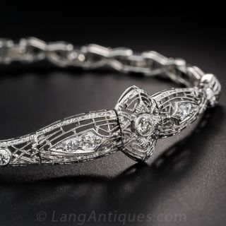 Art Deco Platinum and Diamond Bracelet