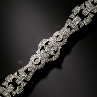 Art Deco Platinum and Diamond Bracelet signed 'C.D. Gunnell' - 1
