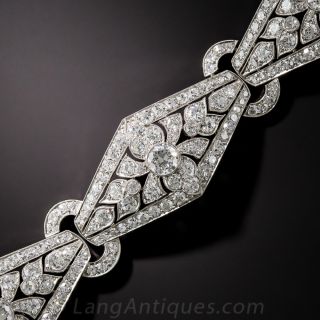 Art Deco Platinum and Diamond Bracelet - Viennese - 1