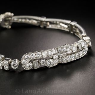 Art Deco Platinum and Diamond Bracelet