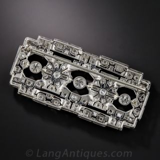Art Deco Platinum and Diamond Brooch