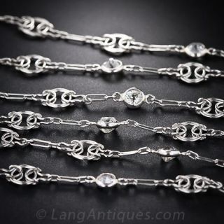 Art Deco Platinum and Diamond Chain