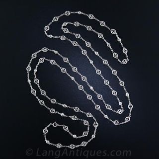 Art Deco Platinum and Diamond Chain