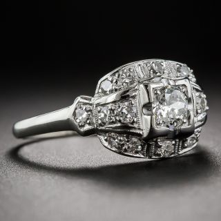 Art Deco Platinum and  Diamond Engagement Ring