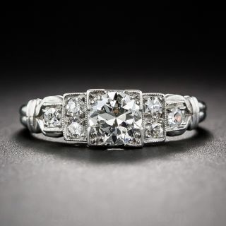Art Deco Platinum and Diamond Engagement Ring
