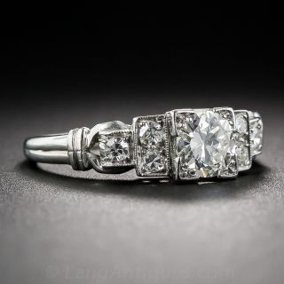 Art Deco Platinum and Diamond Engagement Ring