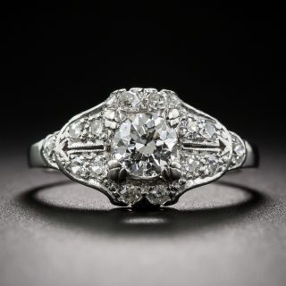 Art Deco Platinum and Diamond Engagement Ring