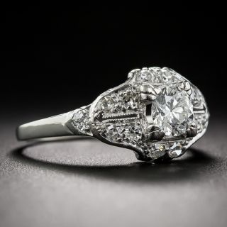 Art Deco Platinum and Diamond Engagement Ring