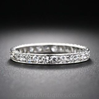 Art Deco Platinum and Diamond Eternity Band
