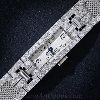Art Deco Platinum and Diamond Lady's Bracelet Watch