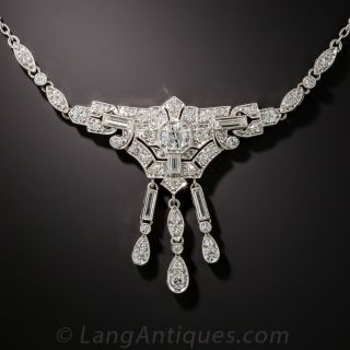 Art Deco Platinum and Diamond Necklace