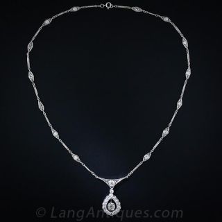 Art Deco Platinum and Diamond Necklace