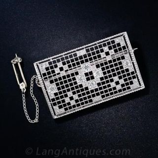 Art Deco Platinum and Diamond  'Needlepoint' Brooch