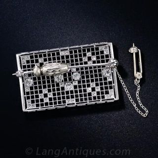 Art Deco Platinum and Diamond  'Needlepoint' Brooch