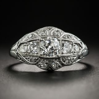 Art Deco Platinum and Diamond Ring - 2