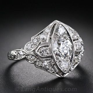 Art Deco Platinum and Diamond Ring