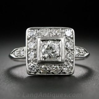 Art Deco Platinum and Diamond Ring