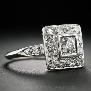 Art Deco Platinum and Diamond Ring
