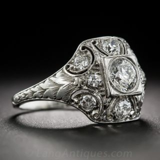 Art Deco Platinum and Diamond Ring