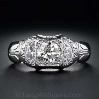 Art Deco Platinum and Diamond Ring