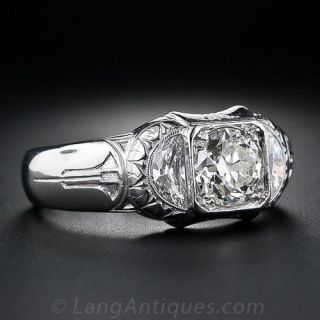 Art Deco Platinum and Diamond Ring
