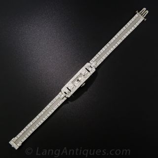 Art Deco Platinum and Diamond Watch 