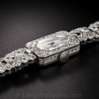 Art Deco Platinum and Diamond Watch