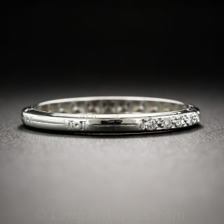 Art Deco Platinum and Diamond Wedding Band