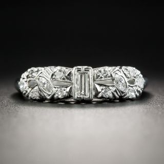 Art Deco Platinum Diamond Band Ring