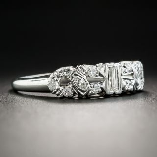 Art Deco Platinum Diamond Band Ring
