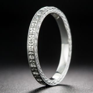 Art Deco Platinum Diamond Band