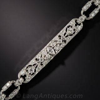 Art Deco Platinum Diamond Bracelet