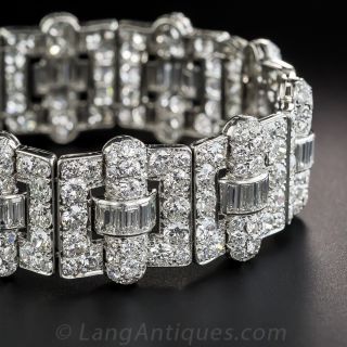 Art Deco Platinum Diamond Bracelet - 1