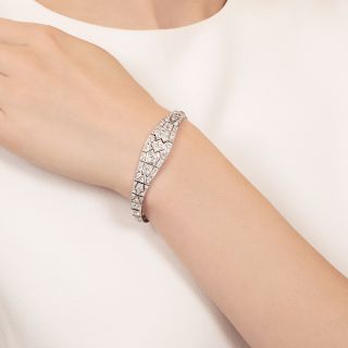 Art Deco Platinum Diamond Bracelet 