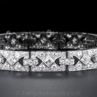 Art Deco Platinum  Diamond  Bracelet