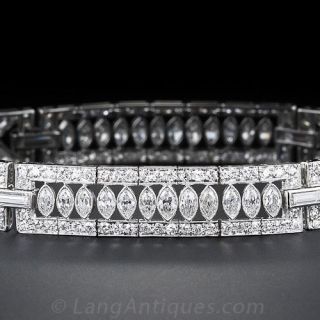 Art Deco Platinum  Diamond  Bracelet