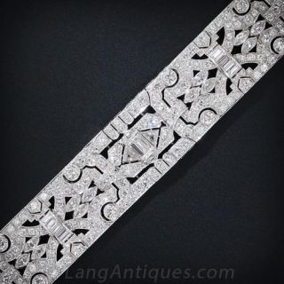 Art Deco Platinum Diamond Bracelet