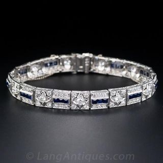 Art Deco Platinum Diamond Bracelet