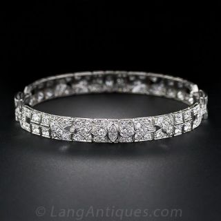 Art Deco Platinum Diamond Bracelet