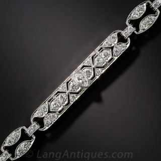 Art Deco Platinum Diamond Bracelet