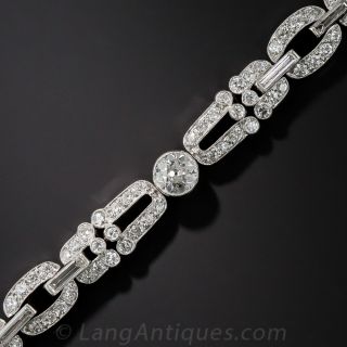 Art Deco Platinum Diamond Bracelet
