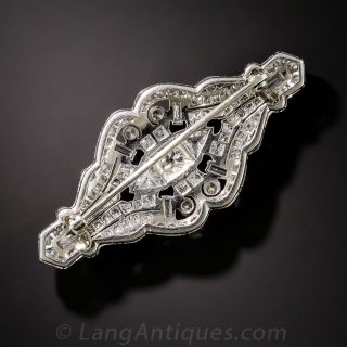 Art Deco Platinum Diamond Brooch