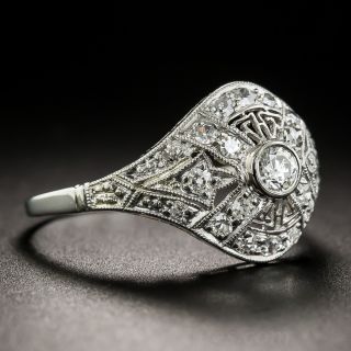 Art Deco Platinum Diamond 'Cigar Band' Ring